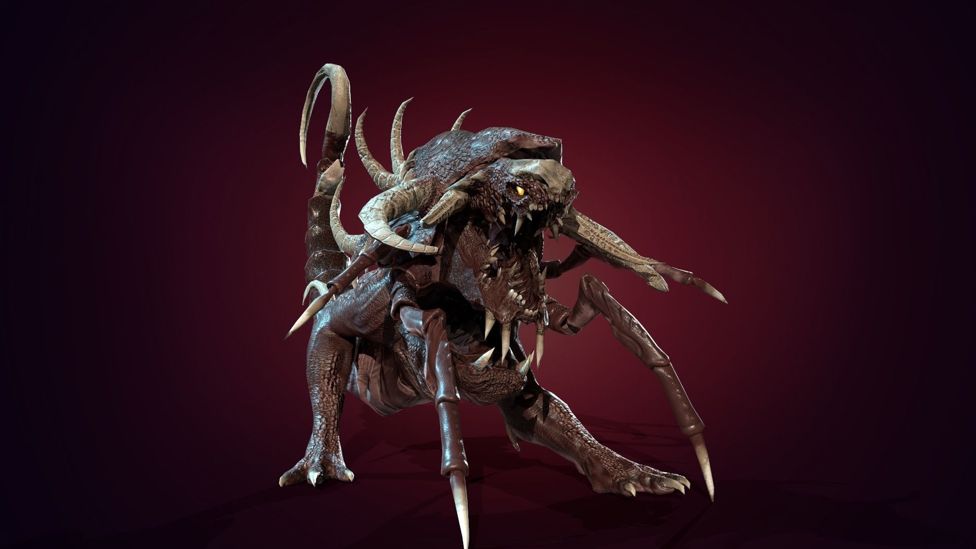 Hell Dog remaster Low-poly 3D model_9