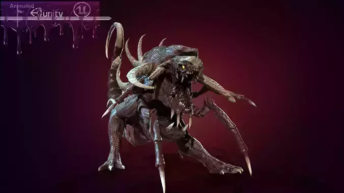 Hell Dog remaster Low-poly 3D model
