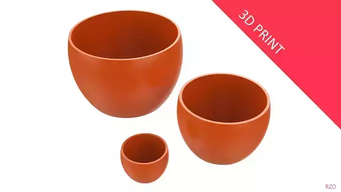 Vase for Plant 03 with 3 Different Sizes 