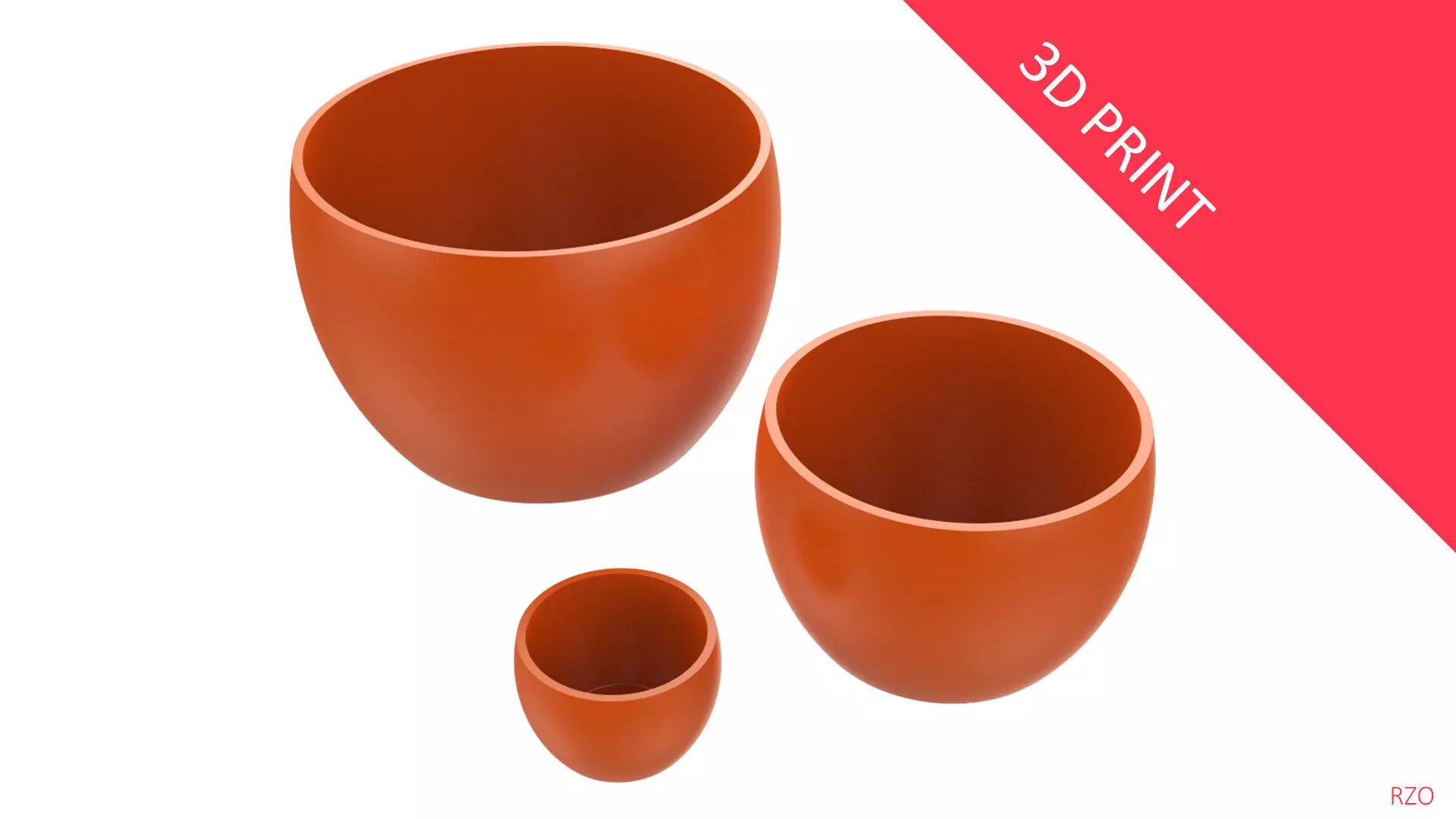 Vase for Plant 03 with 3 Different Sizes  3D print model_0