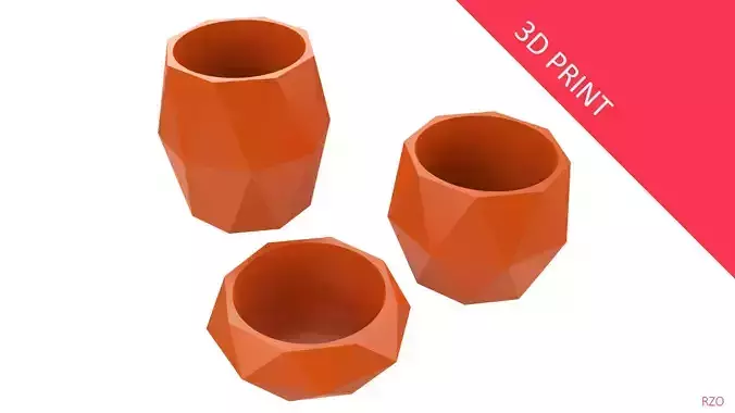 Vase for Plant 04 with 3 Different Sizes 