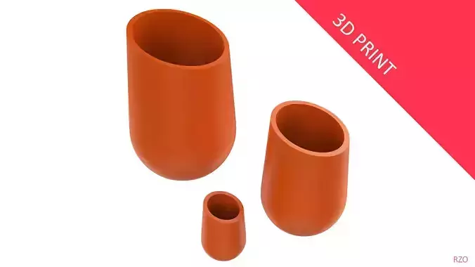  Vase for Plant 08 with 3 Different Sizes 3D print model