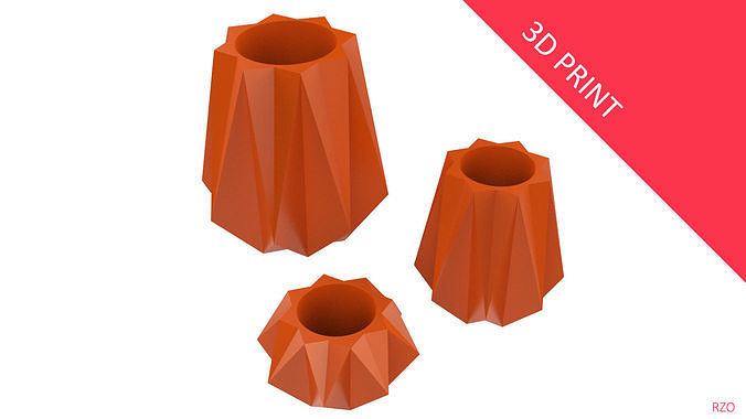 Vase for Plant 11 with 3 Different Sizes 3D print model