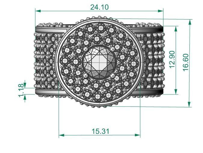 men ring print model 3D print model_2