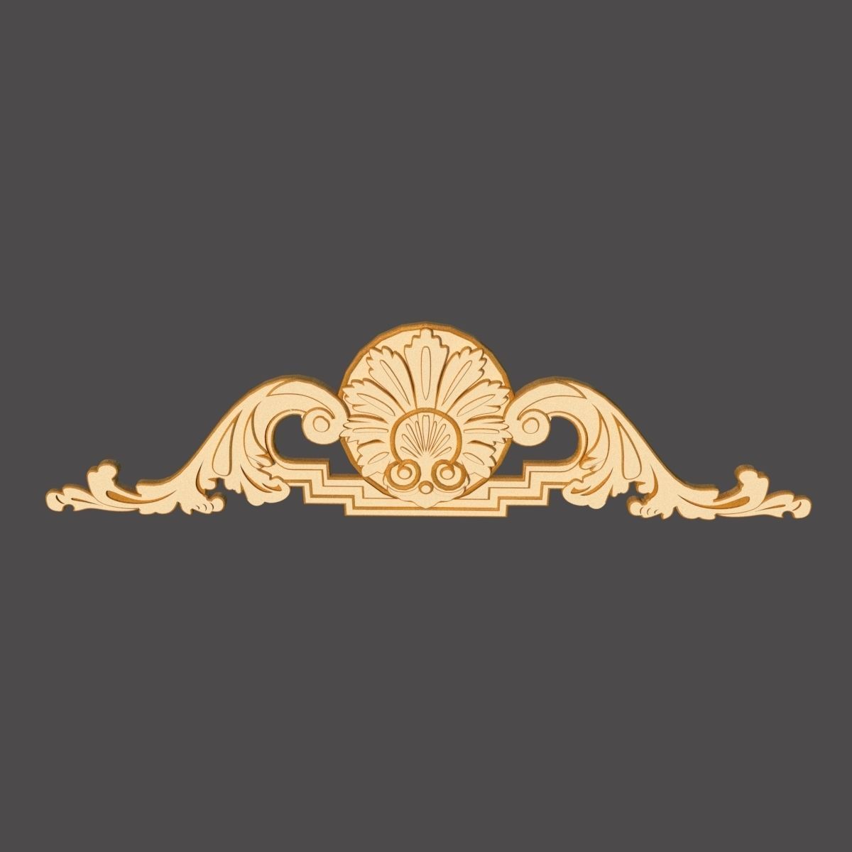 AM055 ornate decoration on wall 3D model_2