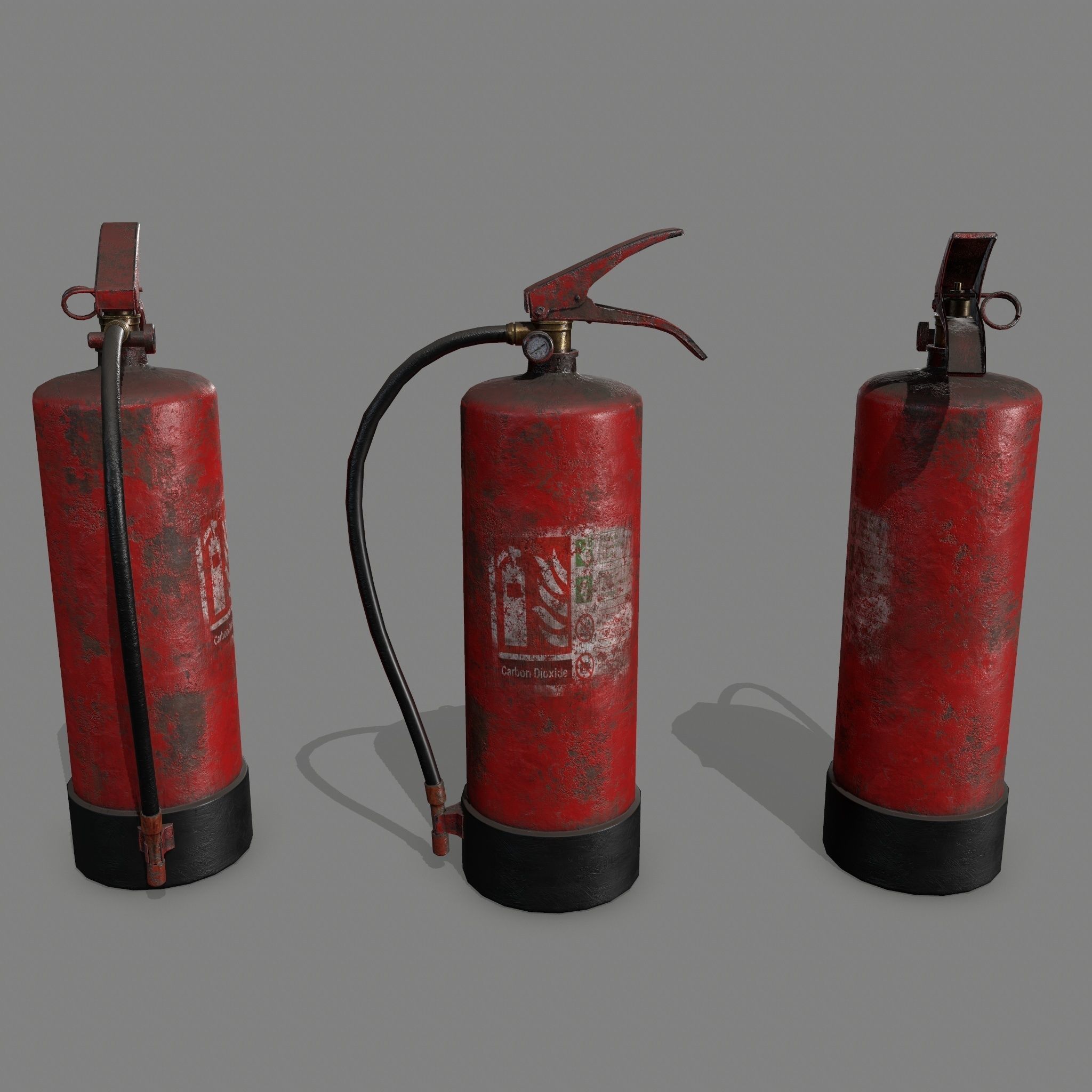 Fire Extinguisher Low-poly 3D model_1