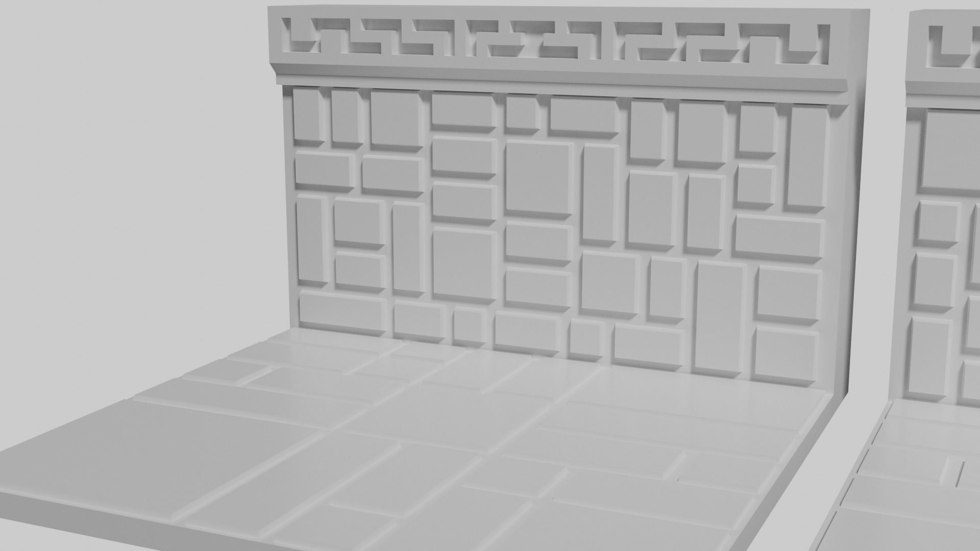 Dwarven Fort Wall Floor Tile 3D print model_2