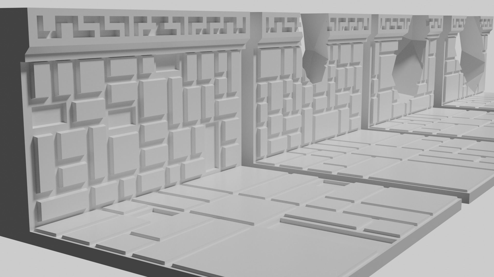 Dwarven Fort Wall Floor Tile 3D print model_1