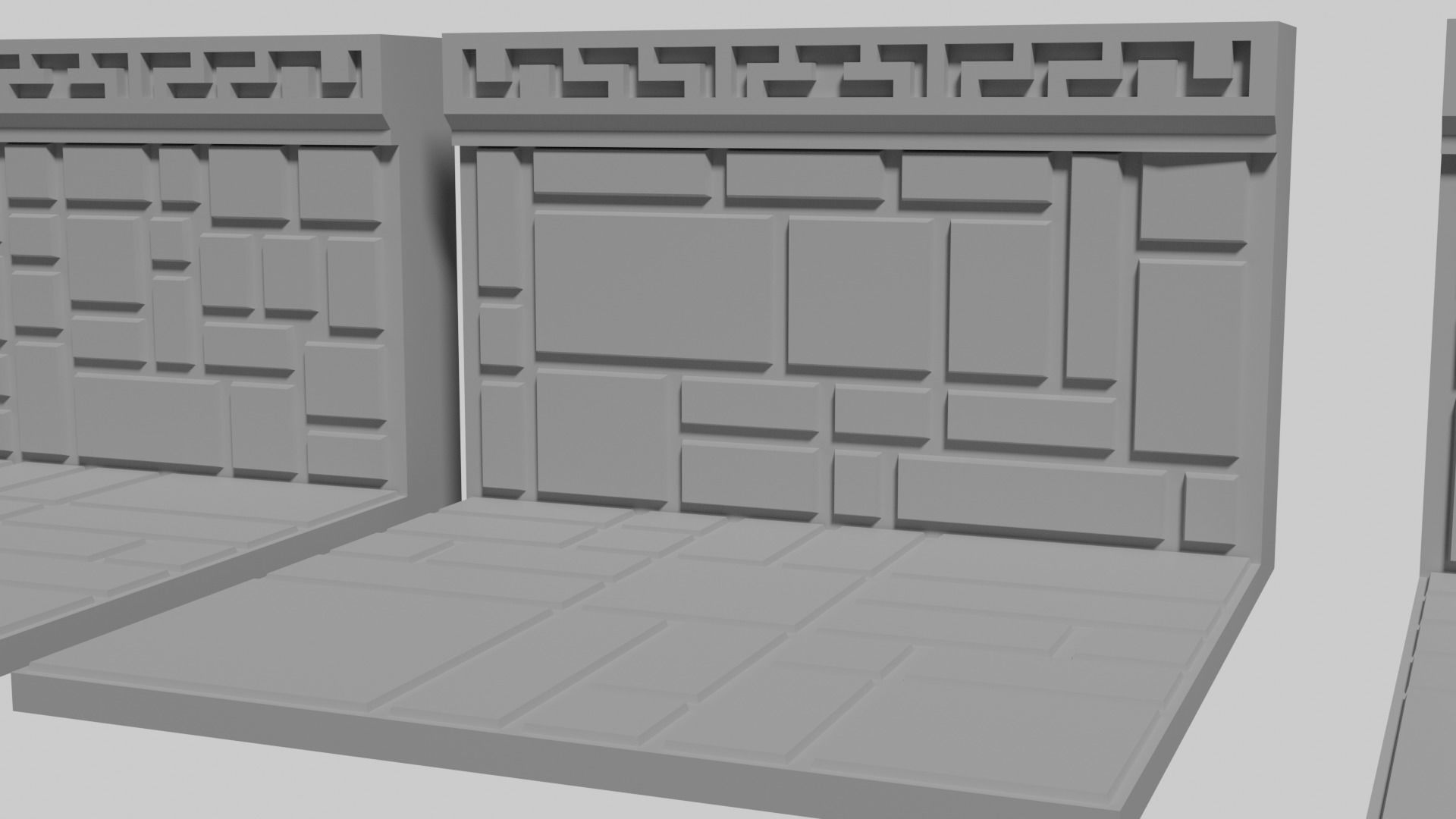 Dwarven Fort Wall Floor Tile 3D print model_4