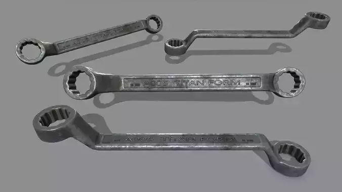 Wrench 1 Low-poly 3D model
