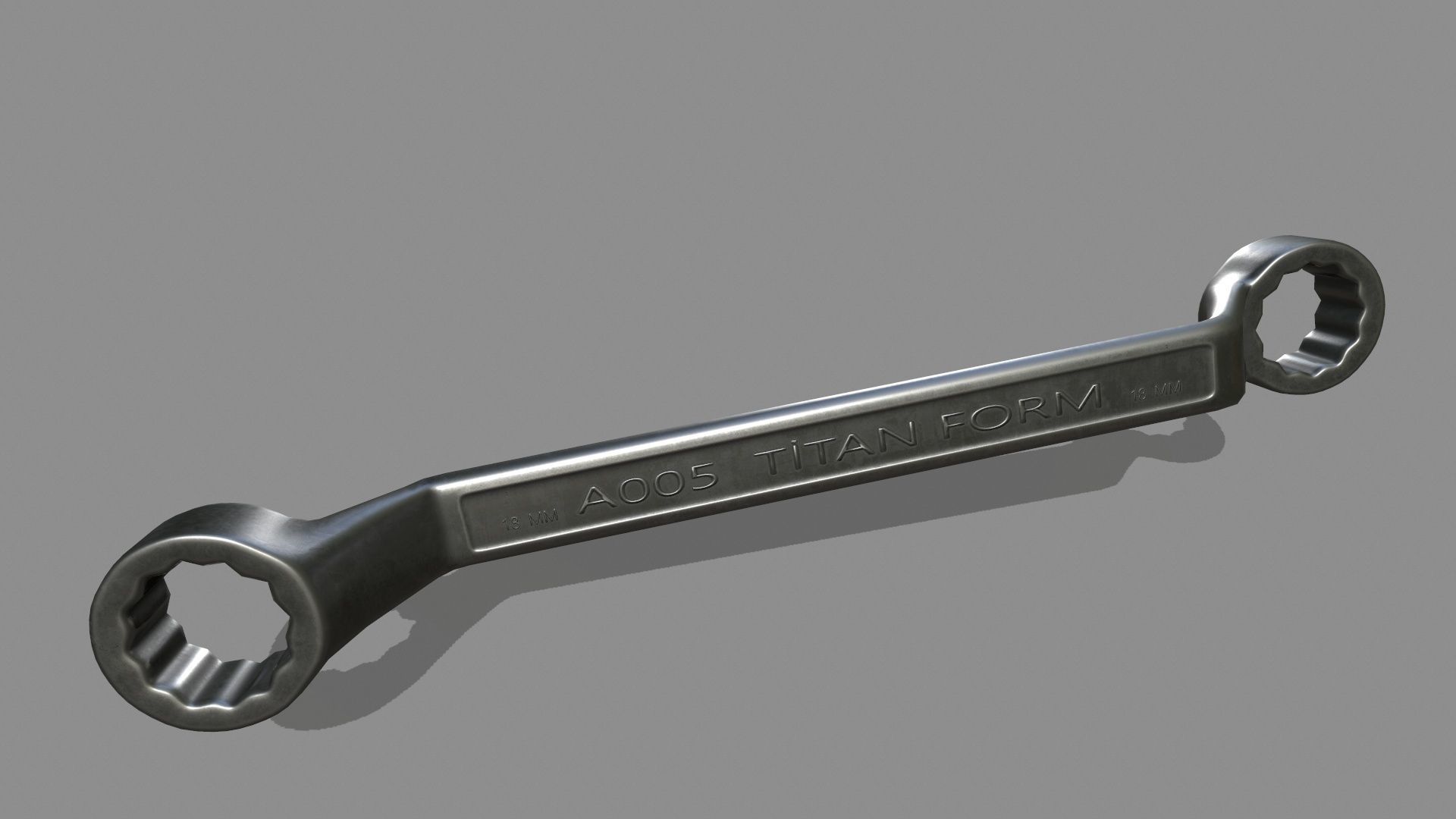 wrench Low-poly 3D model_3