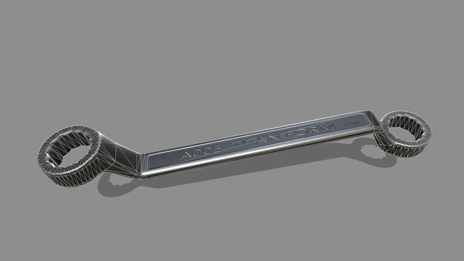 wrench Low-poly 3D model_10