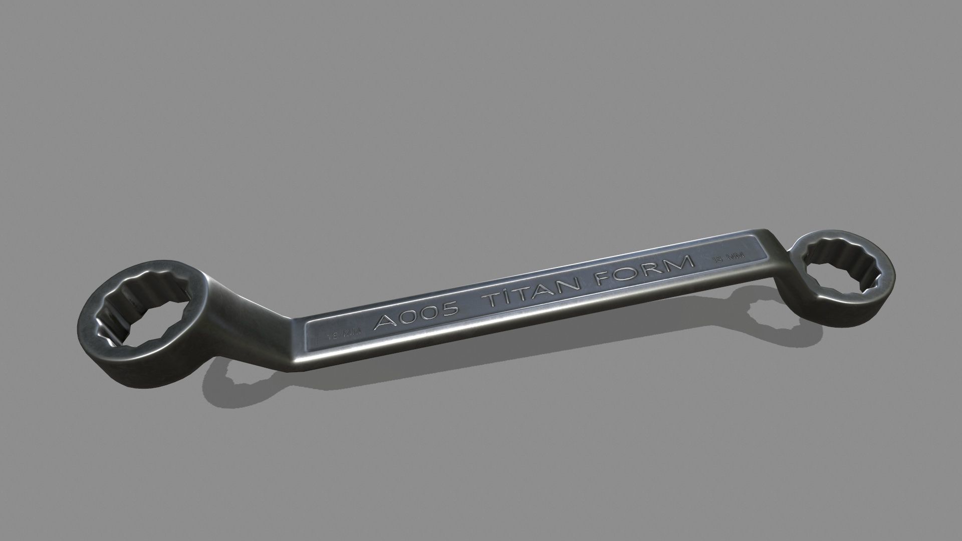 wrench Low-poly 3D model_9