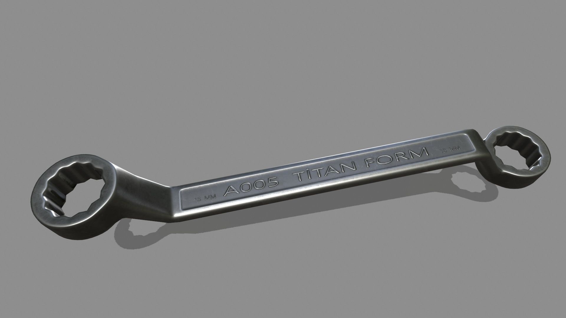 wrench Low-poly 3D model_2