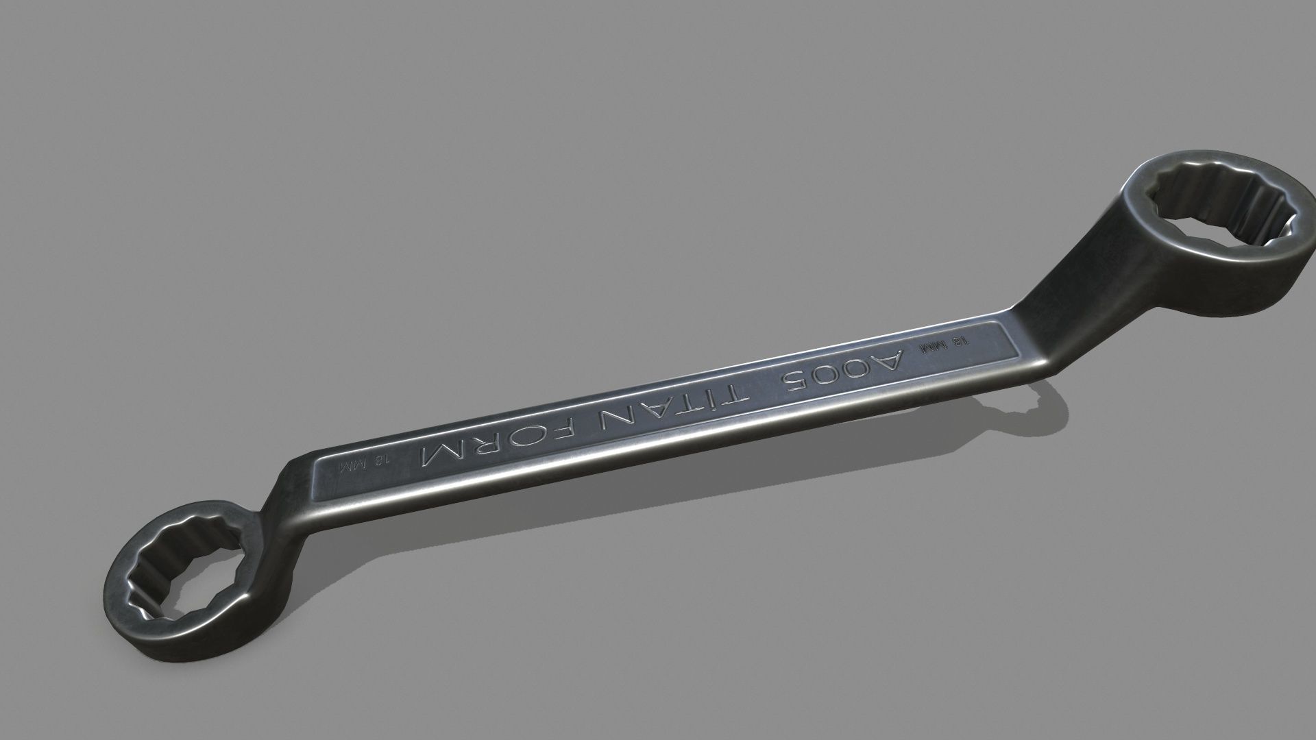 wrench Low-poly 3D model_5