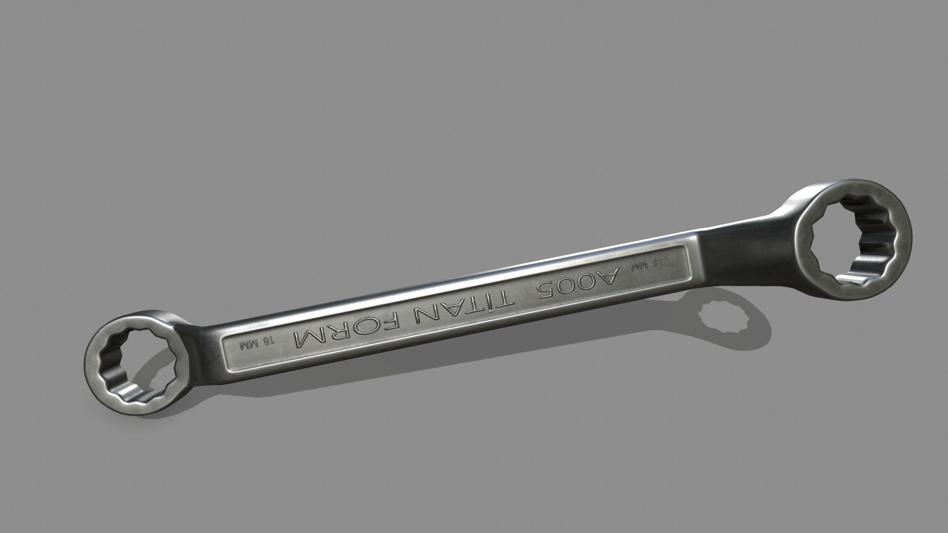 wrench Low-poly 3D model_6