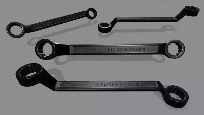 wrench 2 Low-poly 3D model