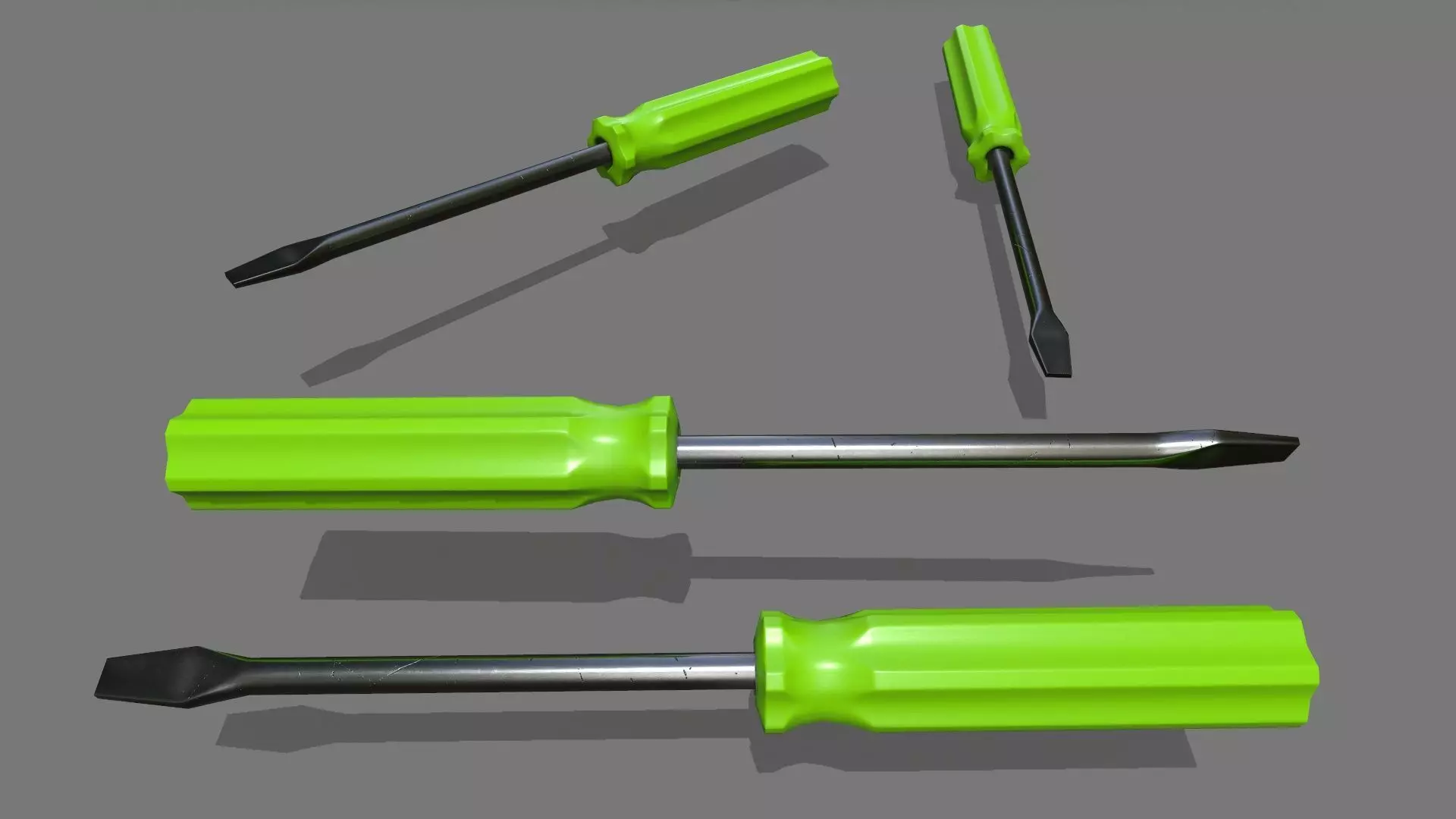screwdriver Low-poly 3D model_0