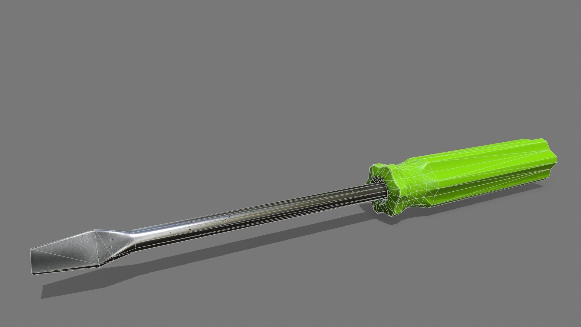 screwdriver Low-poly 3D model_7