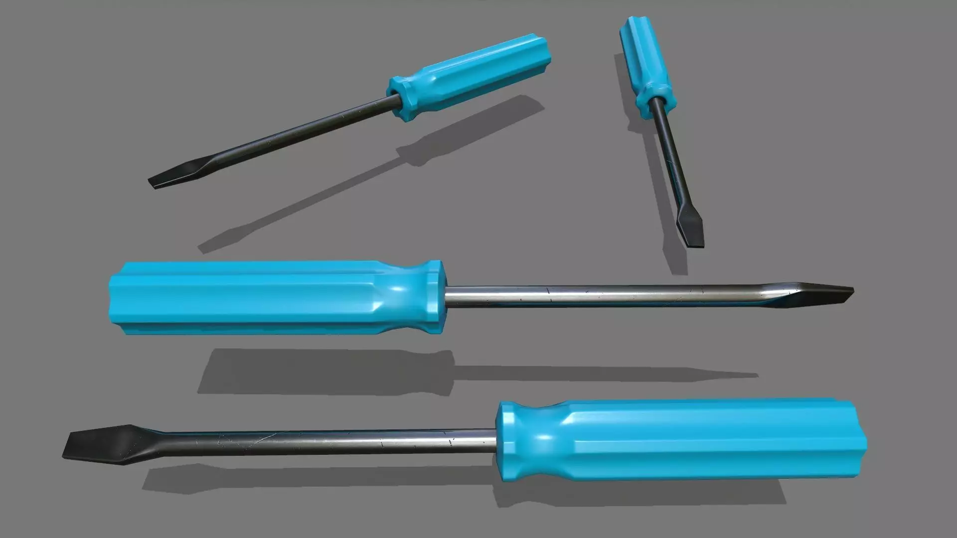 screwdriver Low-poly 3D model_0