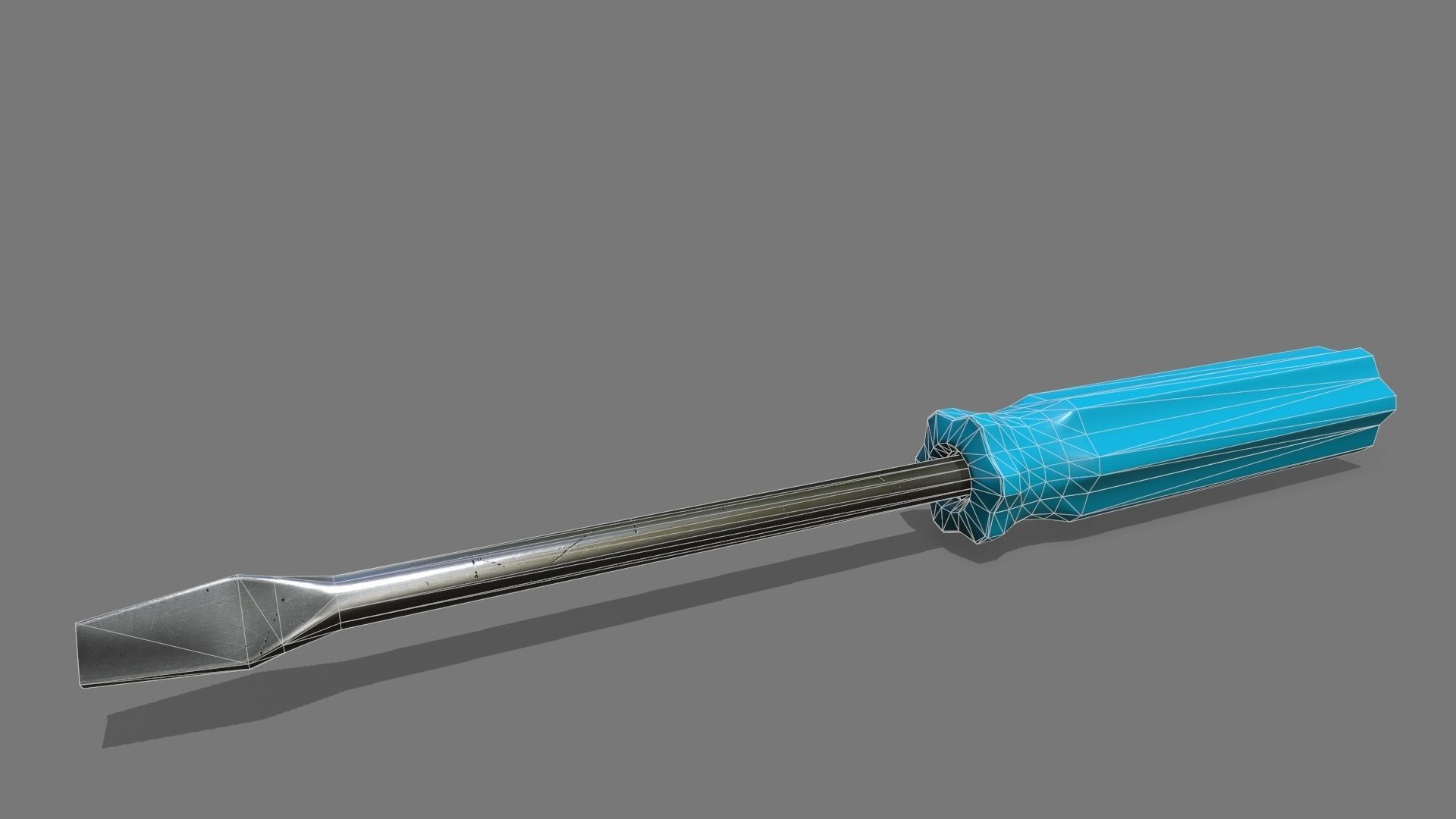 screwdriver Low-poly 3D model_7