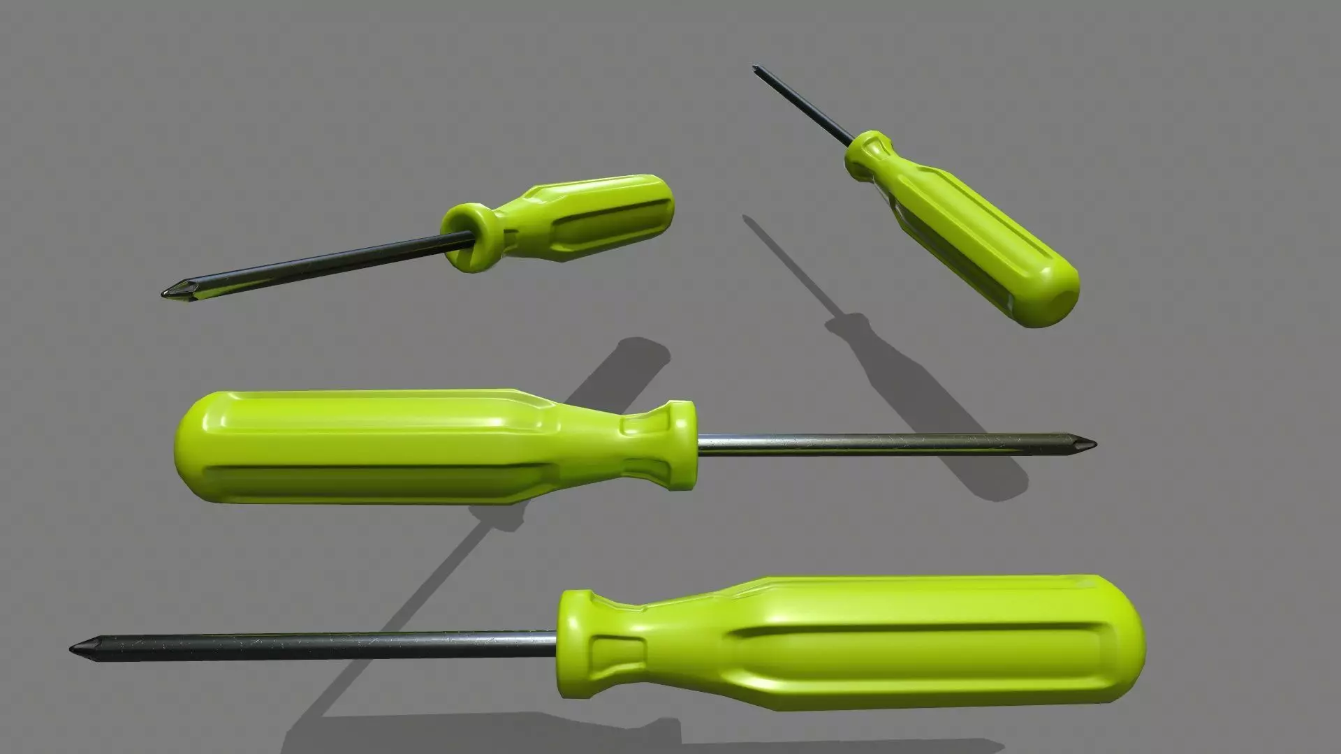 screwdriver Low-poly 3D model_1
