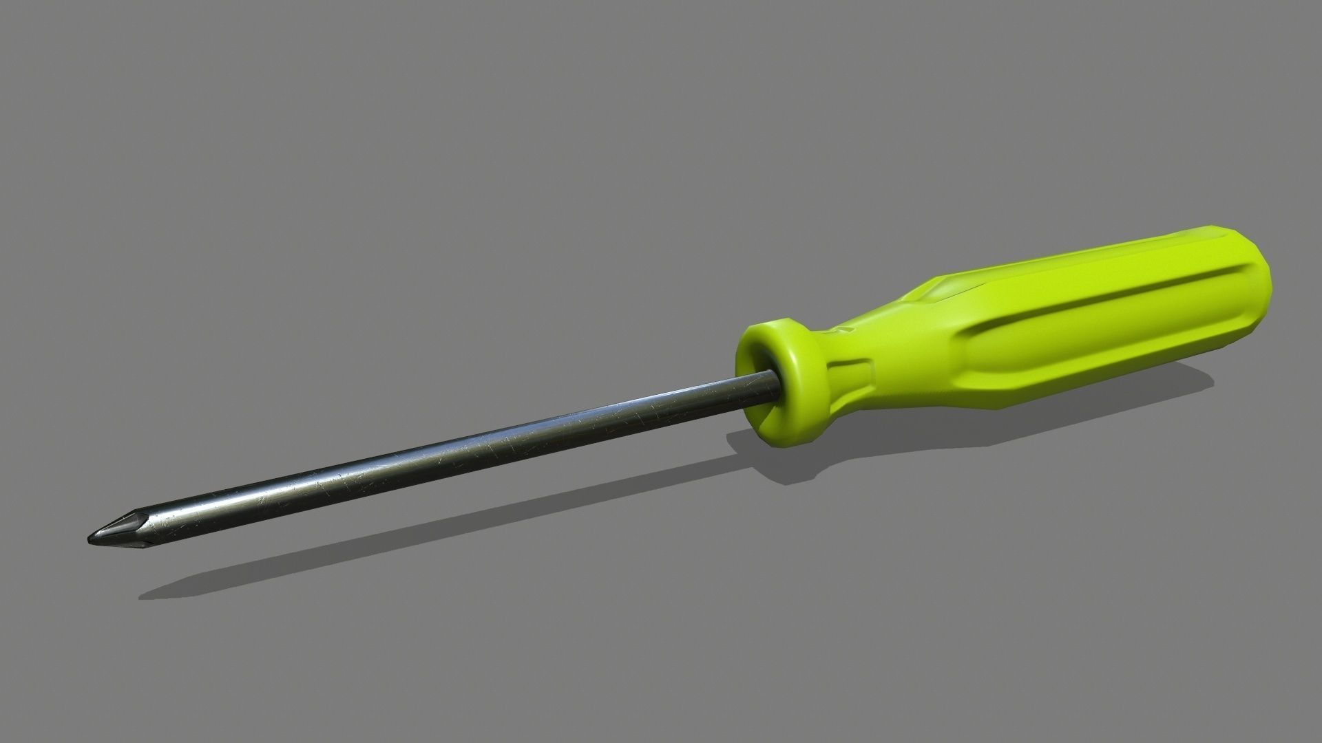 screwdriver Low-poly 3D model_4