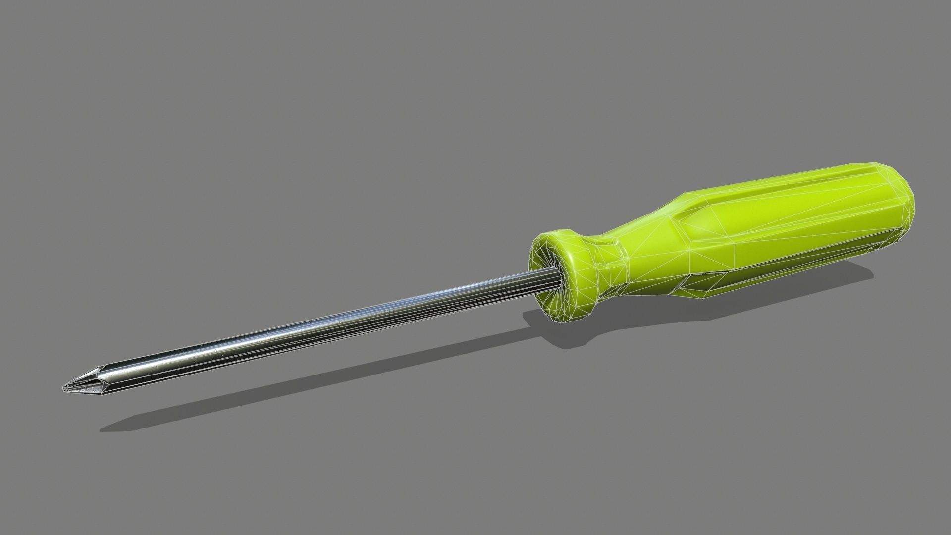 screwdriver Low-poly 3D model_7