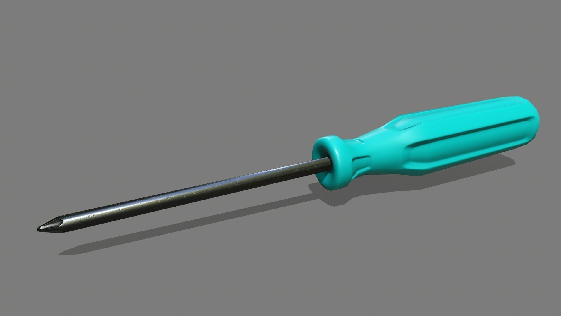 screwdriver Low-poly 3D model_3