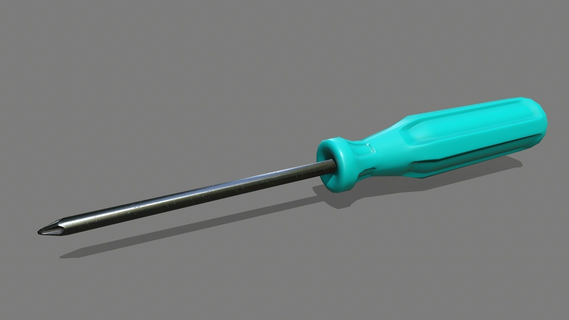 screwdriver Low-poly 3D model_6