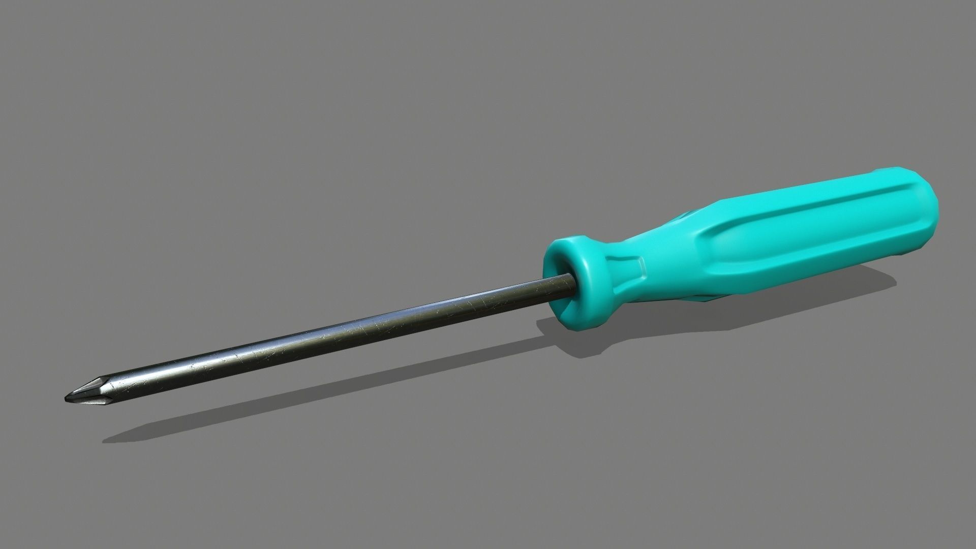 screwdriver Low-poly 3D model_4