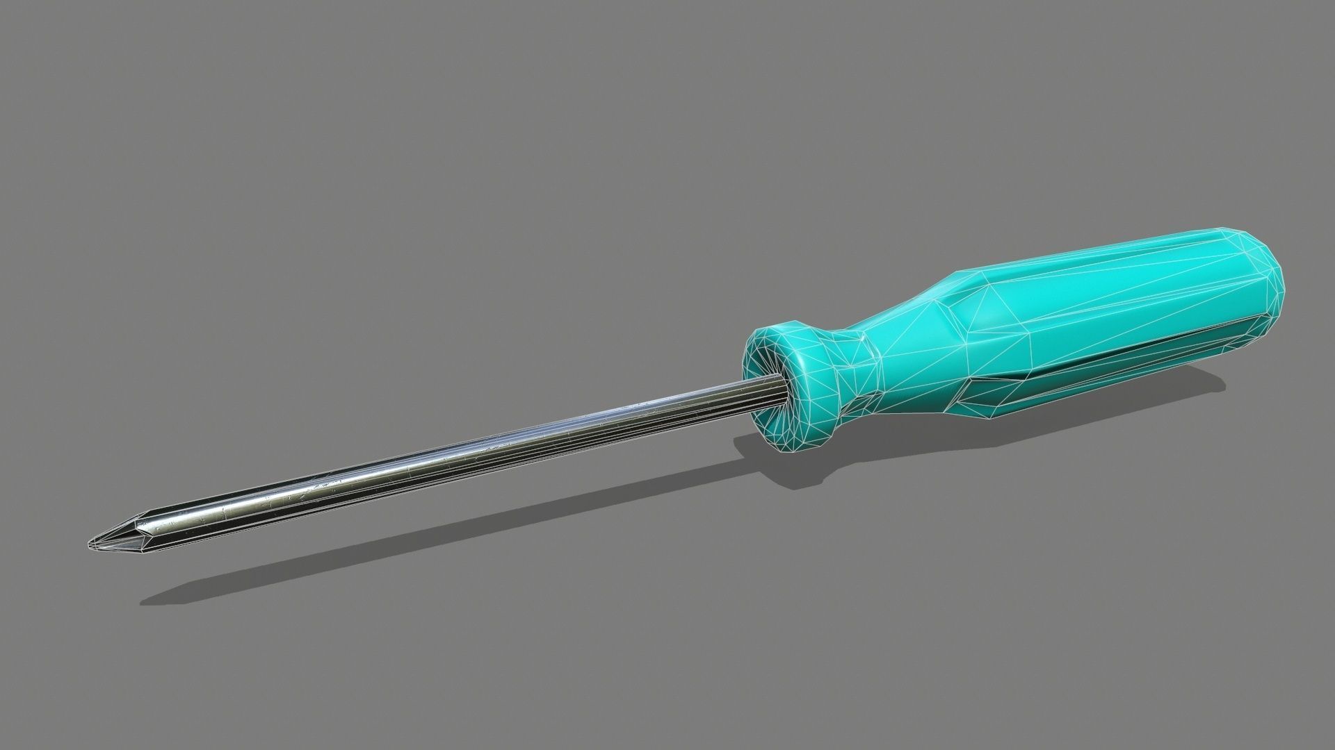 screwdriver Low-poly 3D model_7
