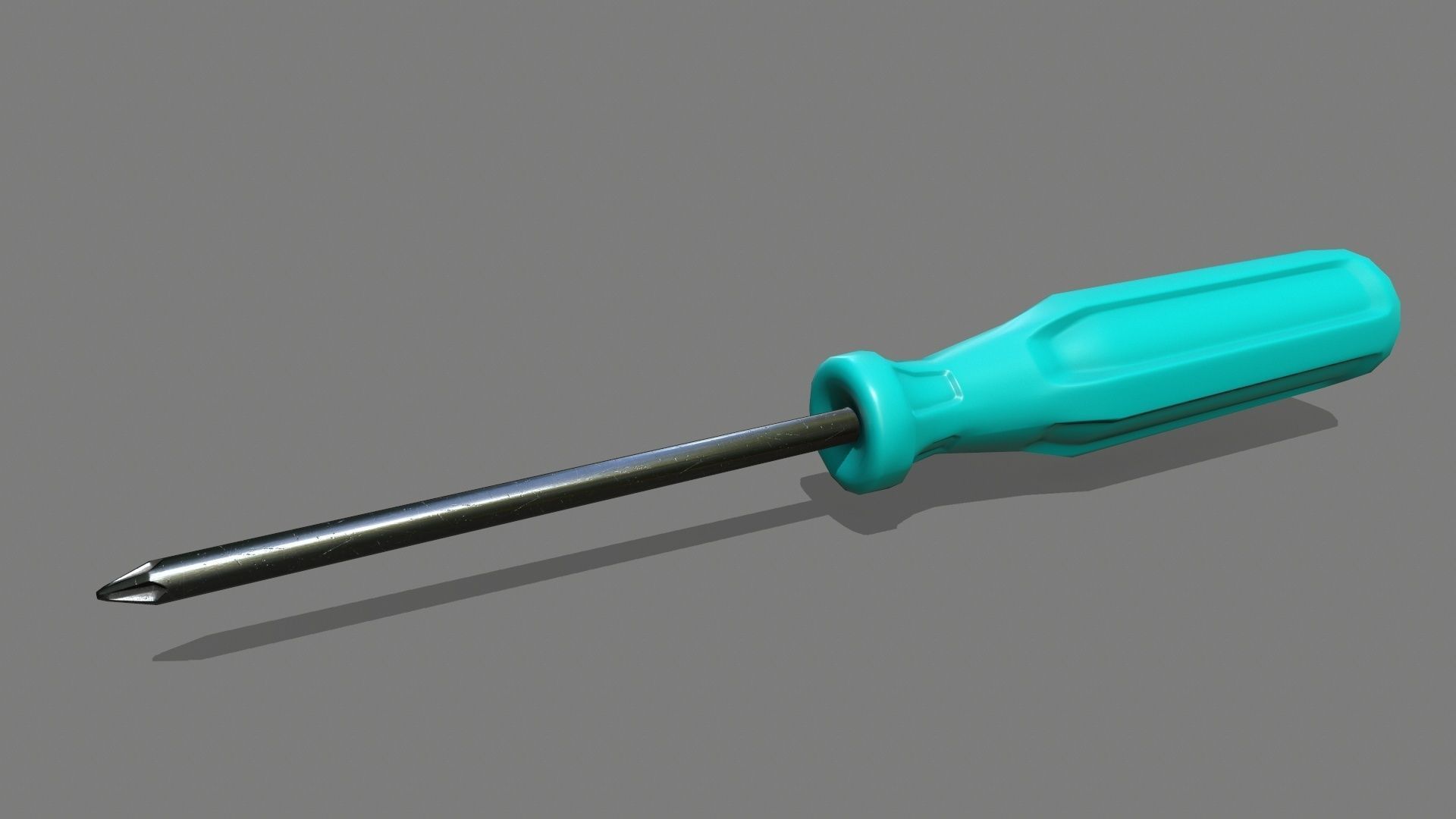 screwdriver Low-poly 3D model_5