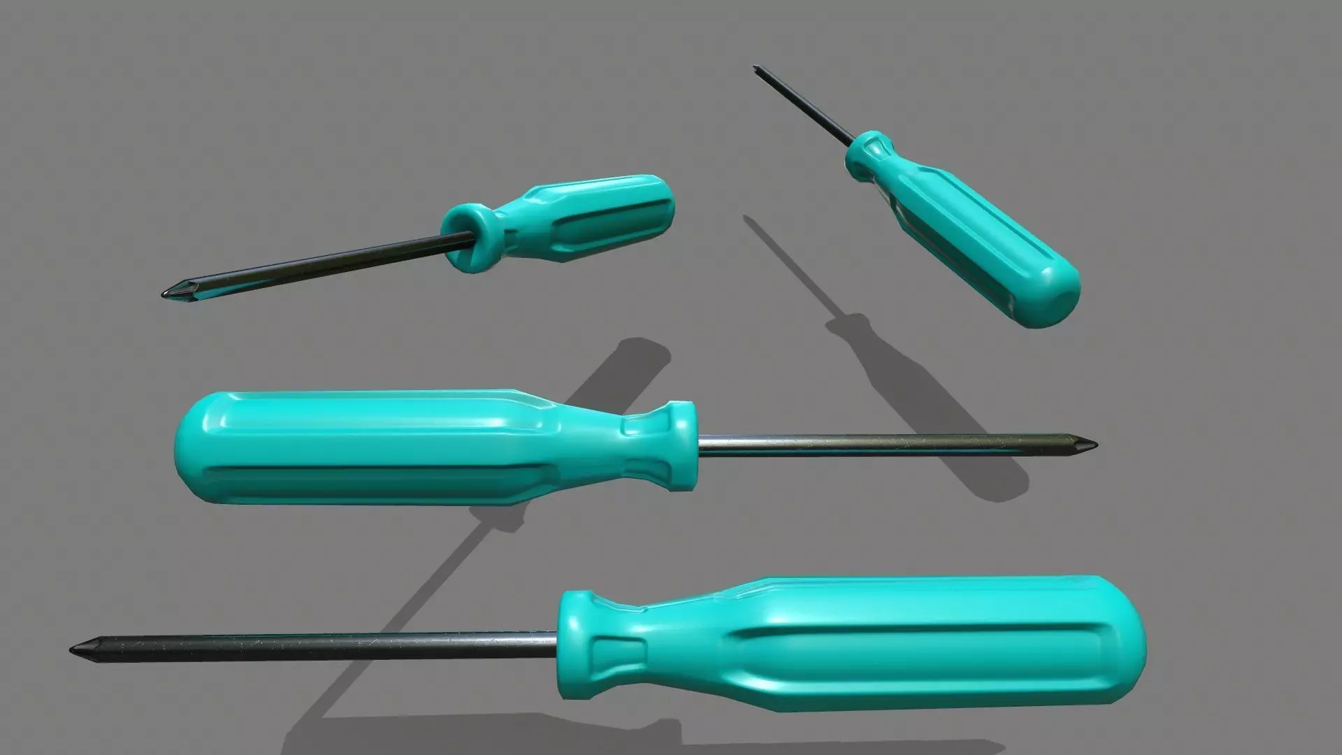 screwdriver Low-poly 3D model_1