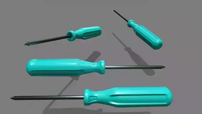screwdriver Low-poly 3D model