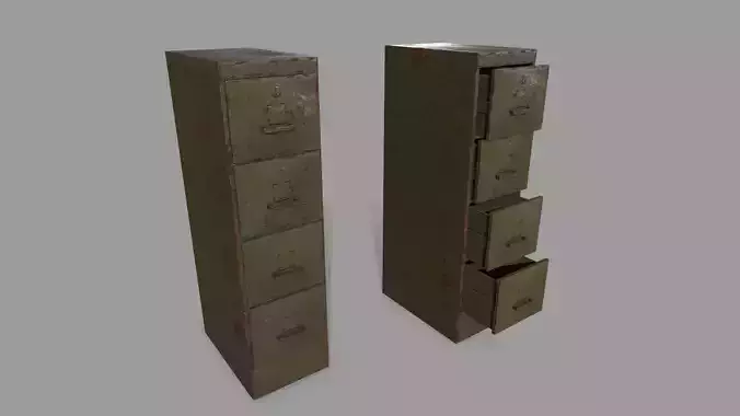 Cabinet metal with drawers