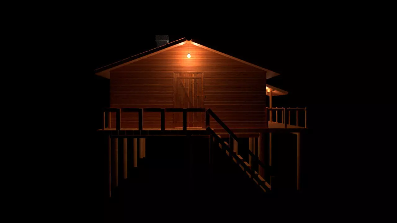 wooden house 3D model_0