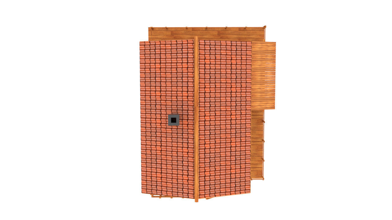 wooden house 3D model_6