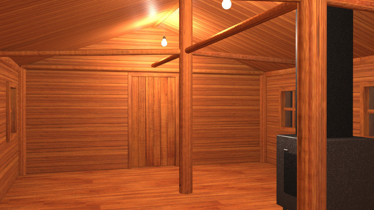 wooden house 3D model_9