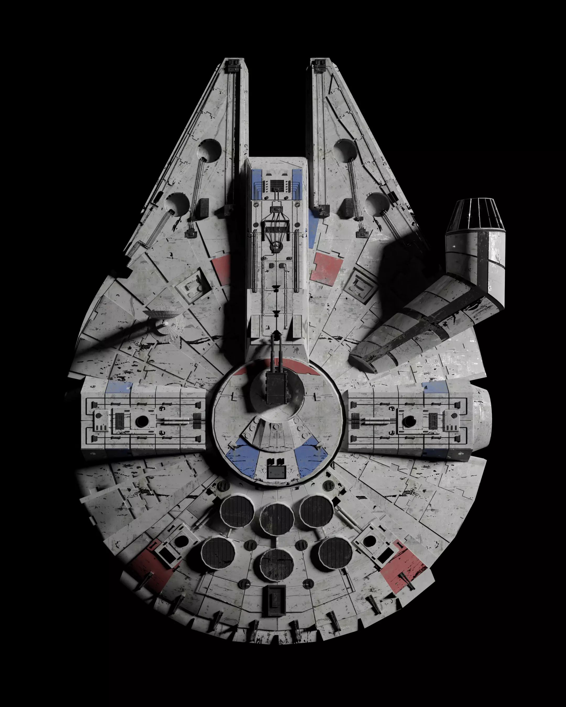 millennium falcon 3D model_0