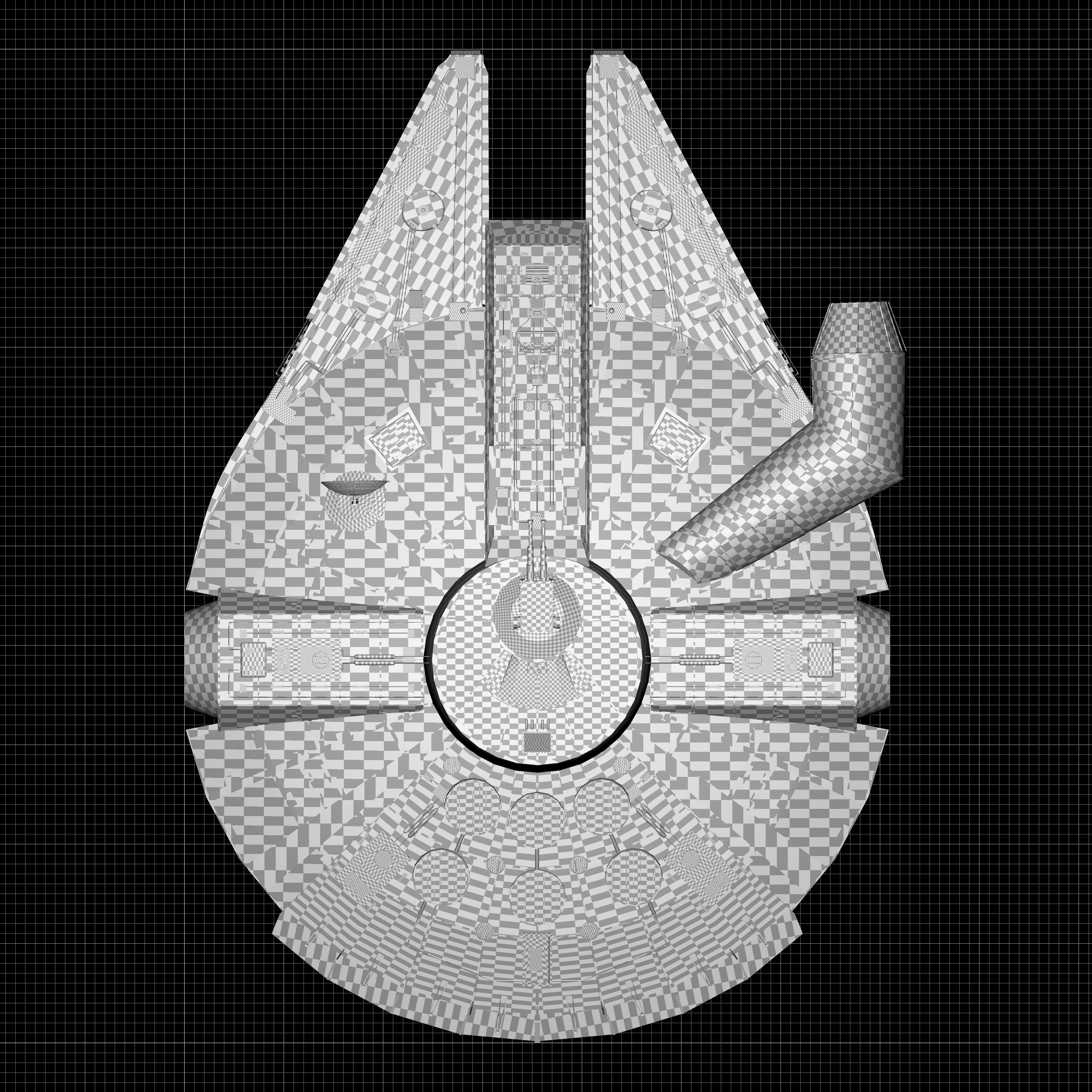 millennium falcon 3D model_3