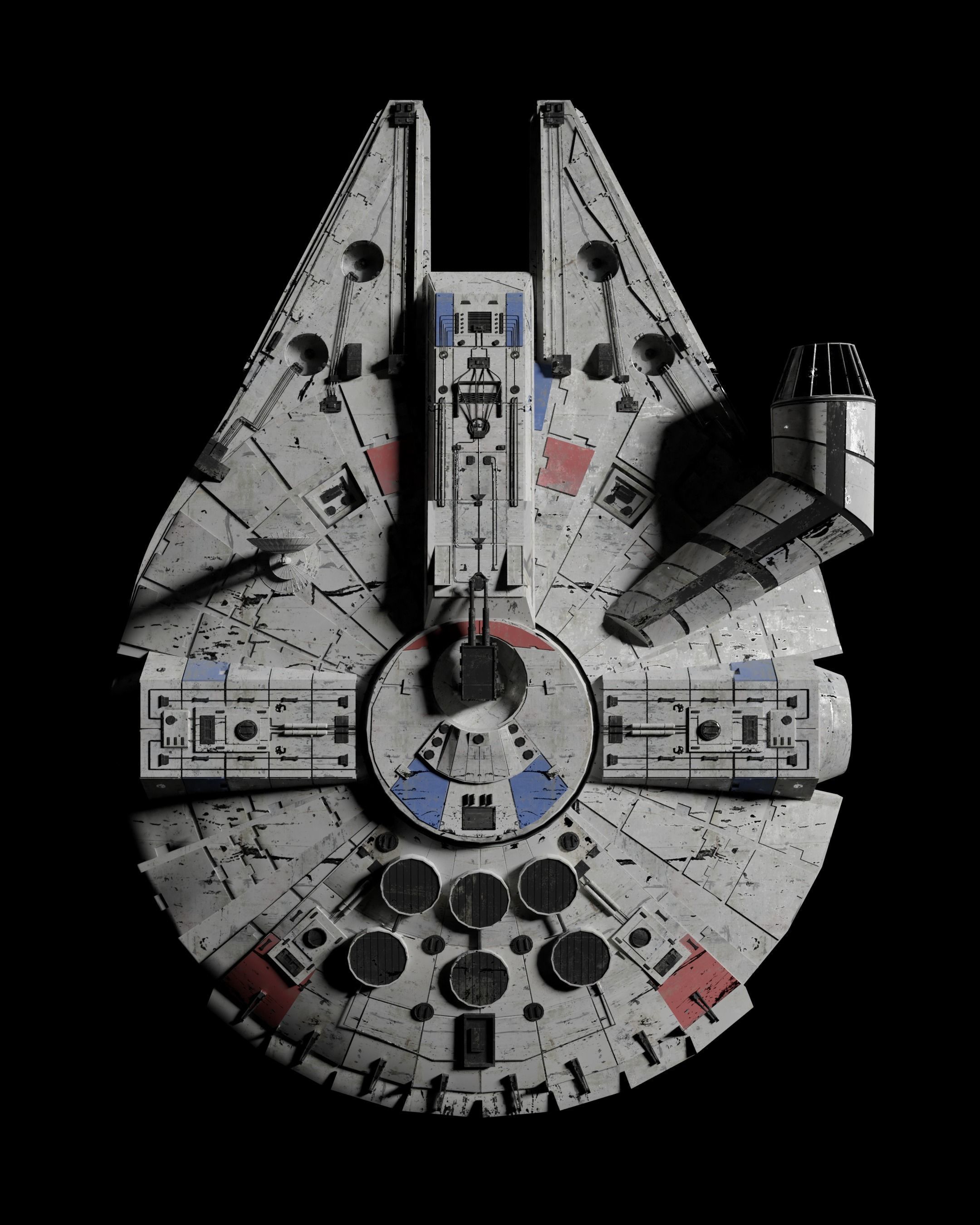 millennium falcon 3D model_1