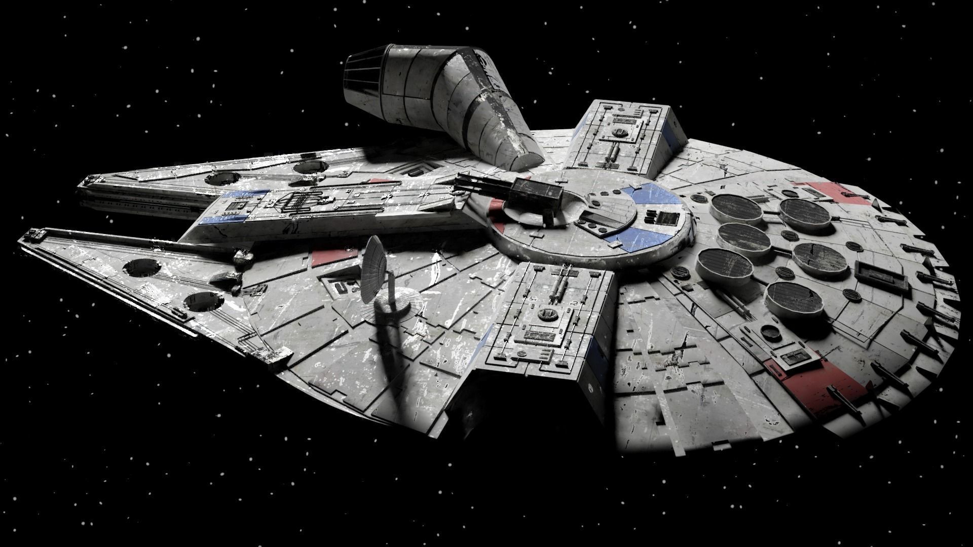 millennium falcon 3D model_2