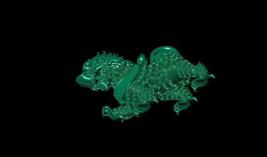 Lions Pendant Cambodia  3D model_4