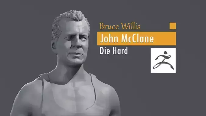 Bruce Willis - John McClane - Die Hard 3D print model