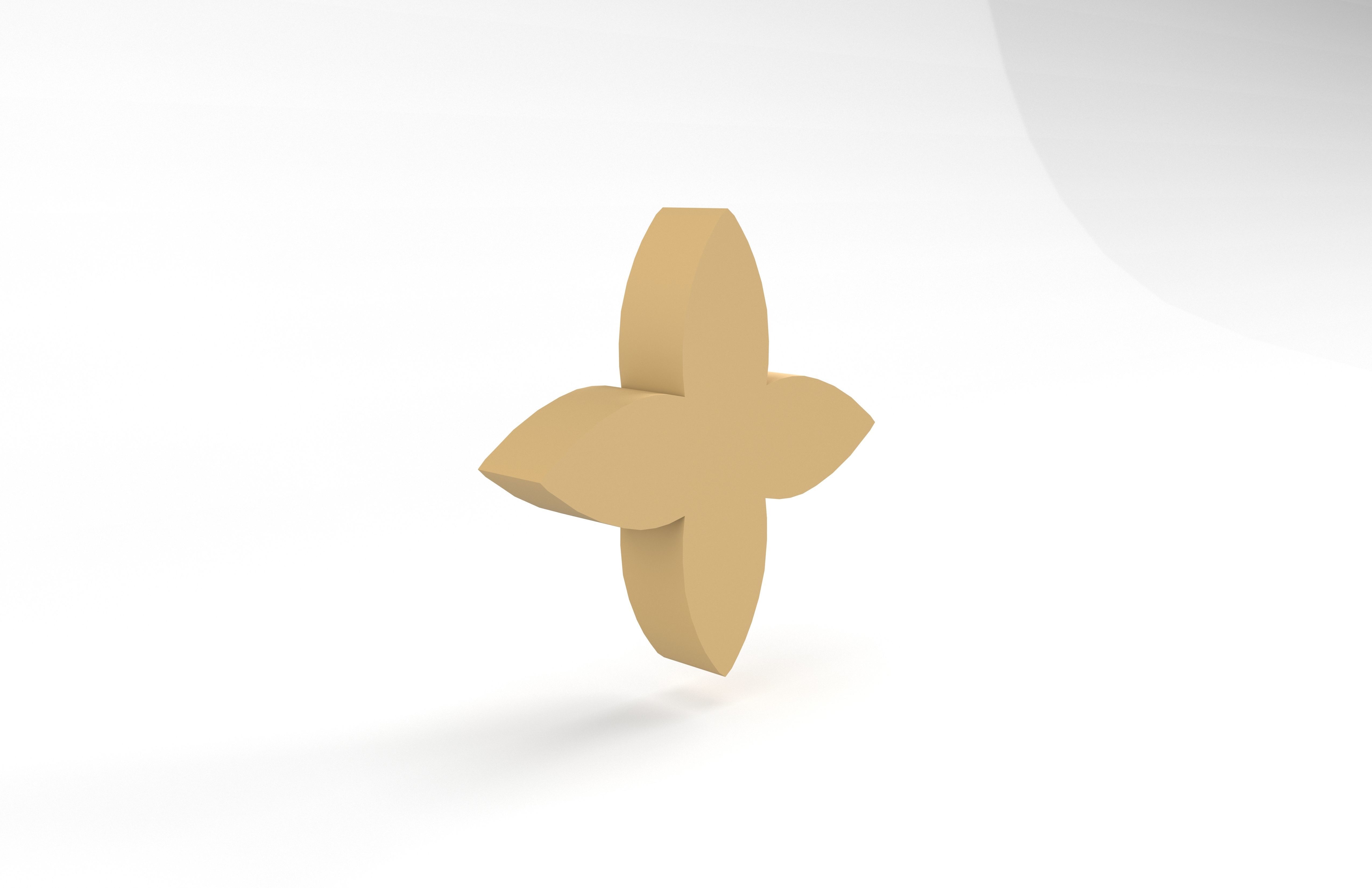 Louis Vuitton Pattern v3 001 Free low-poly 3D model_4