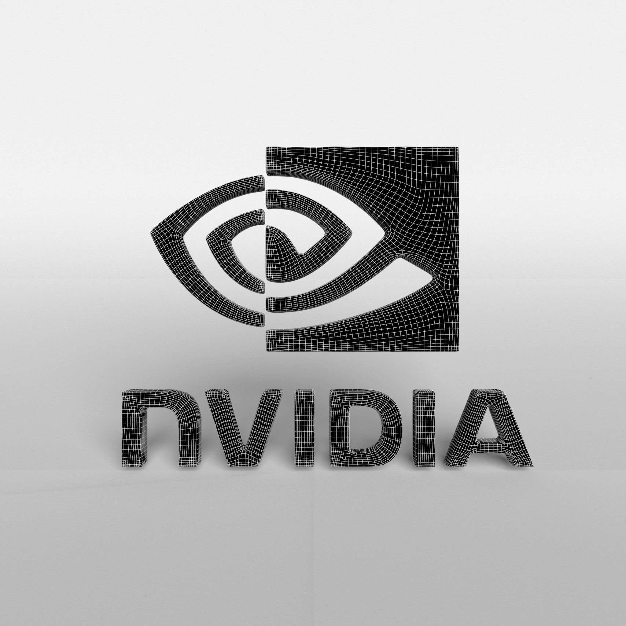 Nvidia Logo v1 003 Free low-poly 3D model_7