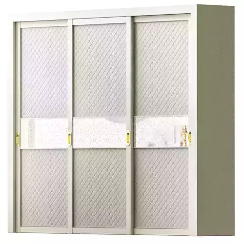 Wardrobe 3d model sliding closet doors ikea