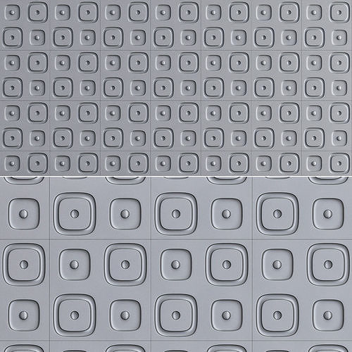 3d panel tile decoration low poly 3d model Low-poly 3D model