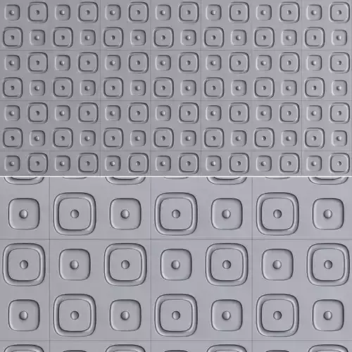 3d panel tile decoration low poly 3d model